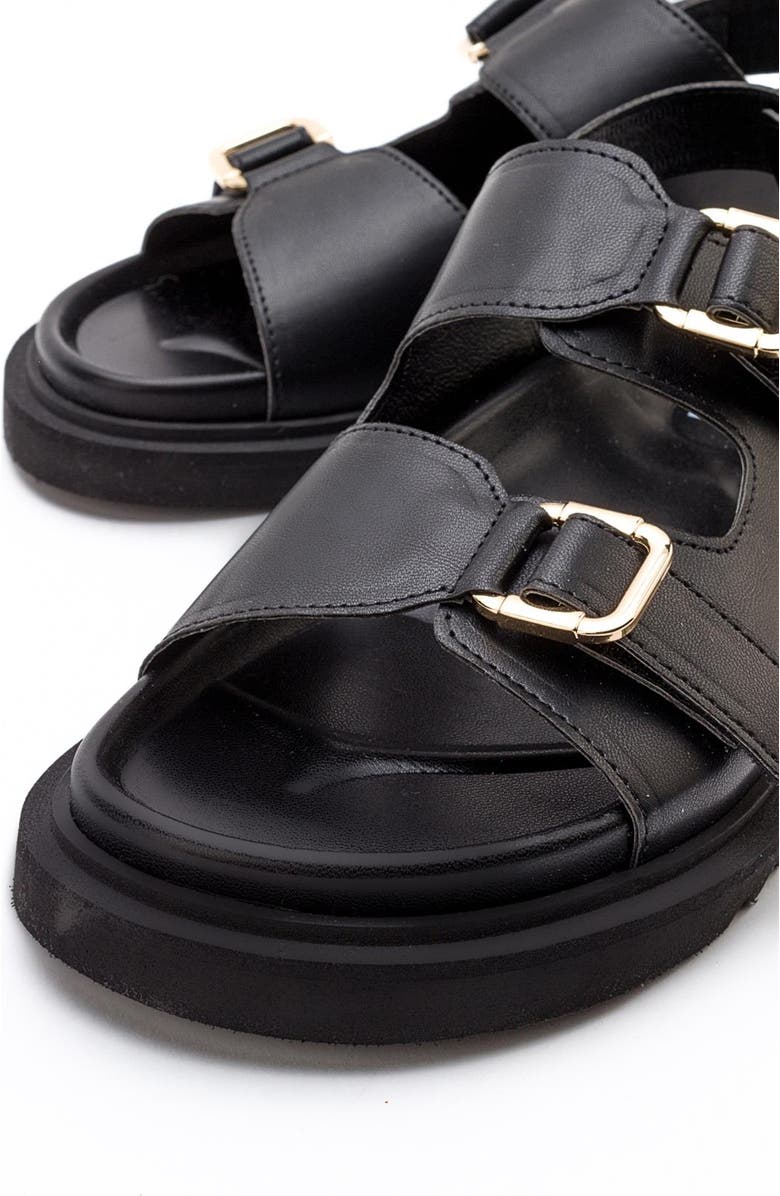 Prologue Shoes Hermosa Double Strap Sandal, Alternate, color, Black