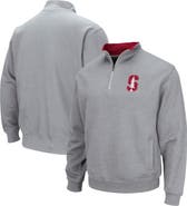 COLOSSEUM Men's Colosseum Heathered Gray Stanford Cardinal Tortugas Team Logo Quarter-Zip Jacket