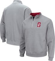 COLOSSEUM Men's Colosseum Heathered Gray Stanford Cardinal Tortugas Team Logo Quarter-Zip Jacket