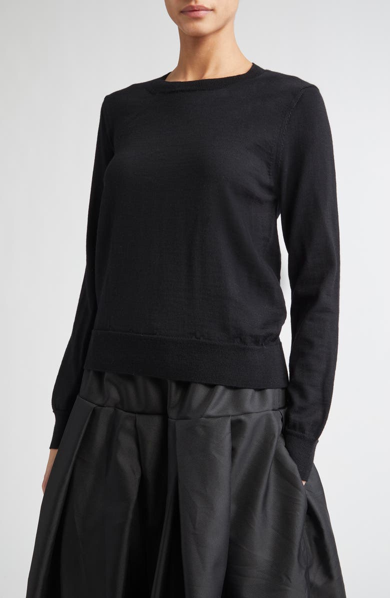 Comme des Garçons Comme des Garçons Detachable Collar Wool Blend Sweater, Alternate, color, 