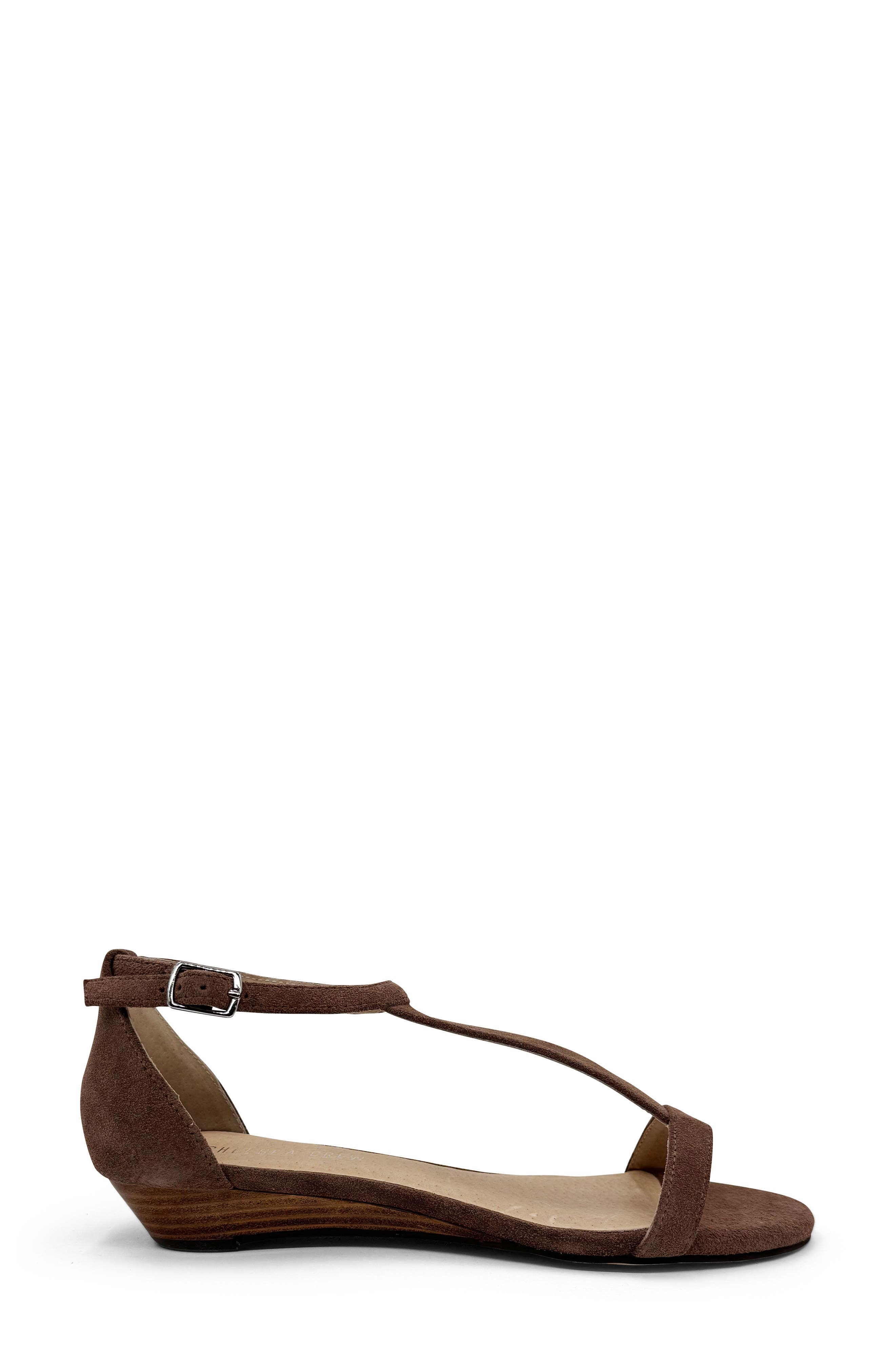 CHELSEA CREW Samira Wedge Sandal, Alternate, color, Taupe Suede