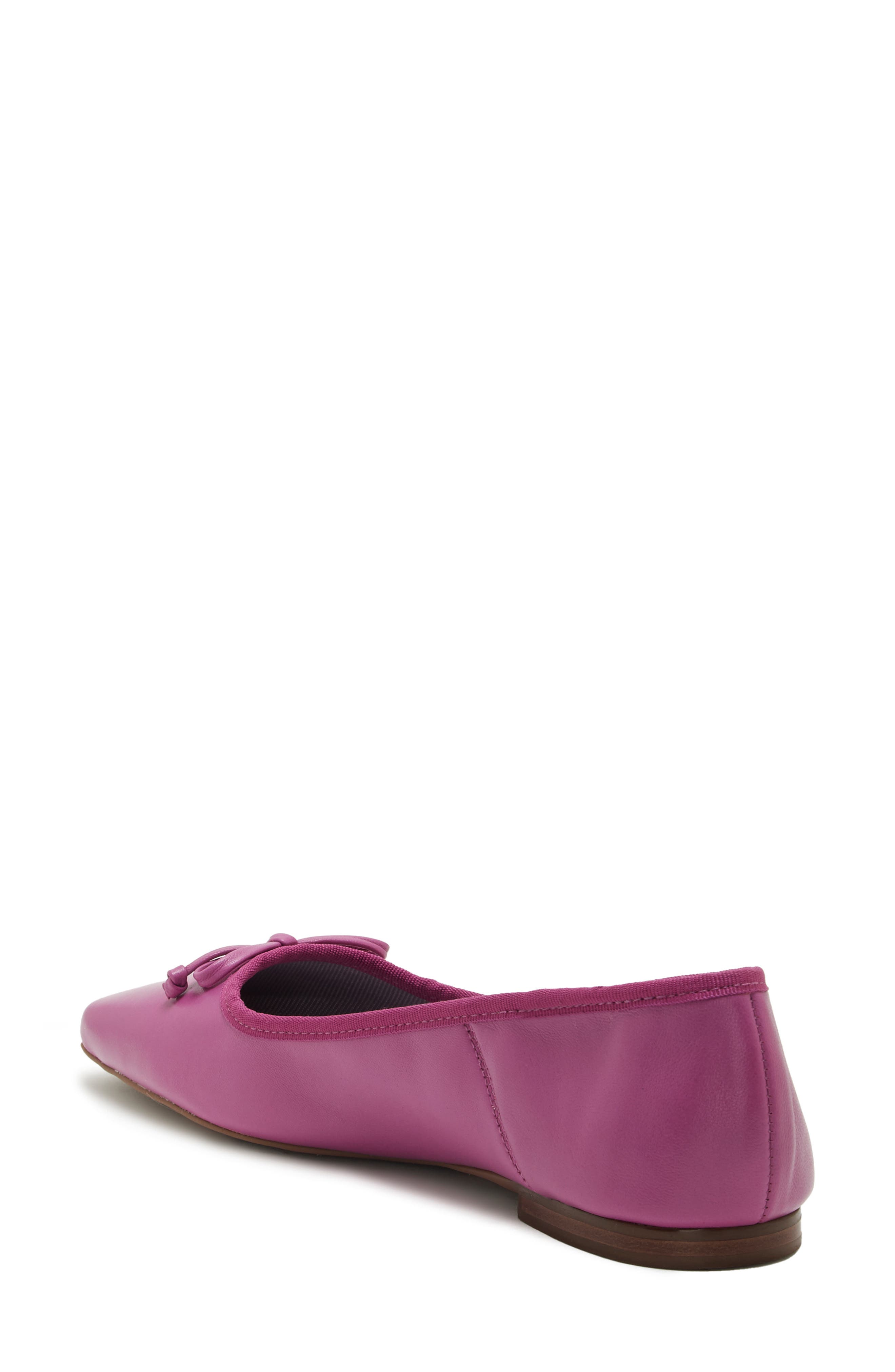 Elanndo Square Toe Ballet Flat, Alternate, color, DEEP ORCHID