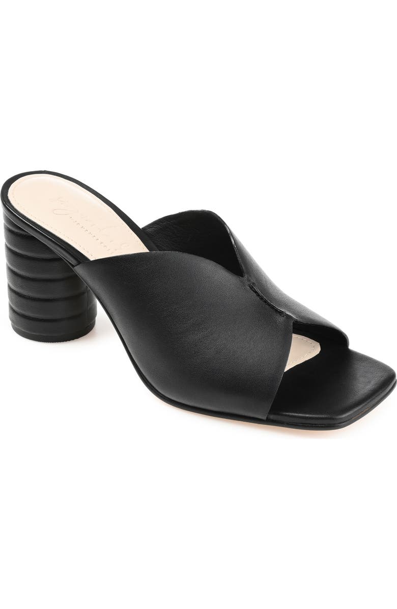 Journee Signature Karah Sculpted Ribbed Block Heel Sandal, Main, color,