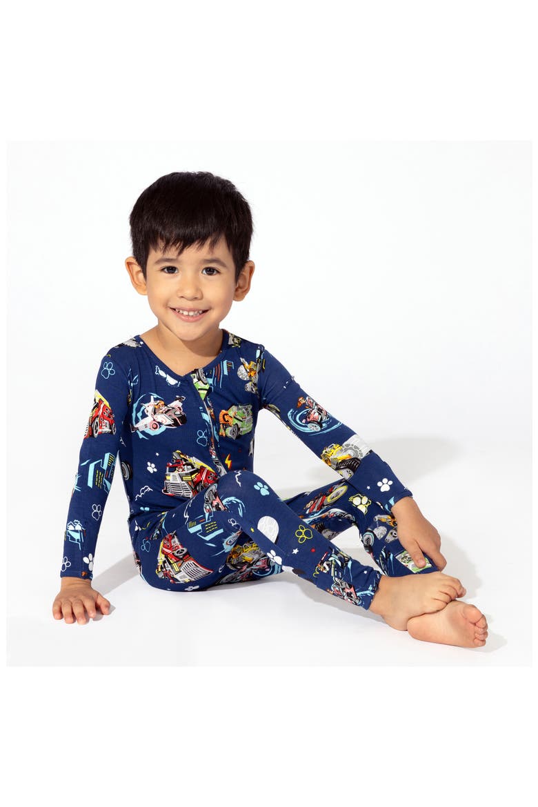 Paw Patrol Fitted Convertible One-Piece Pajamas, Alternate, color, BLUE