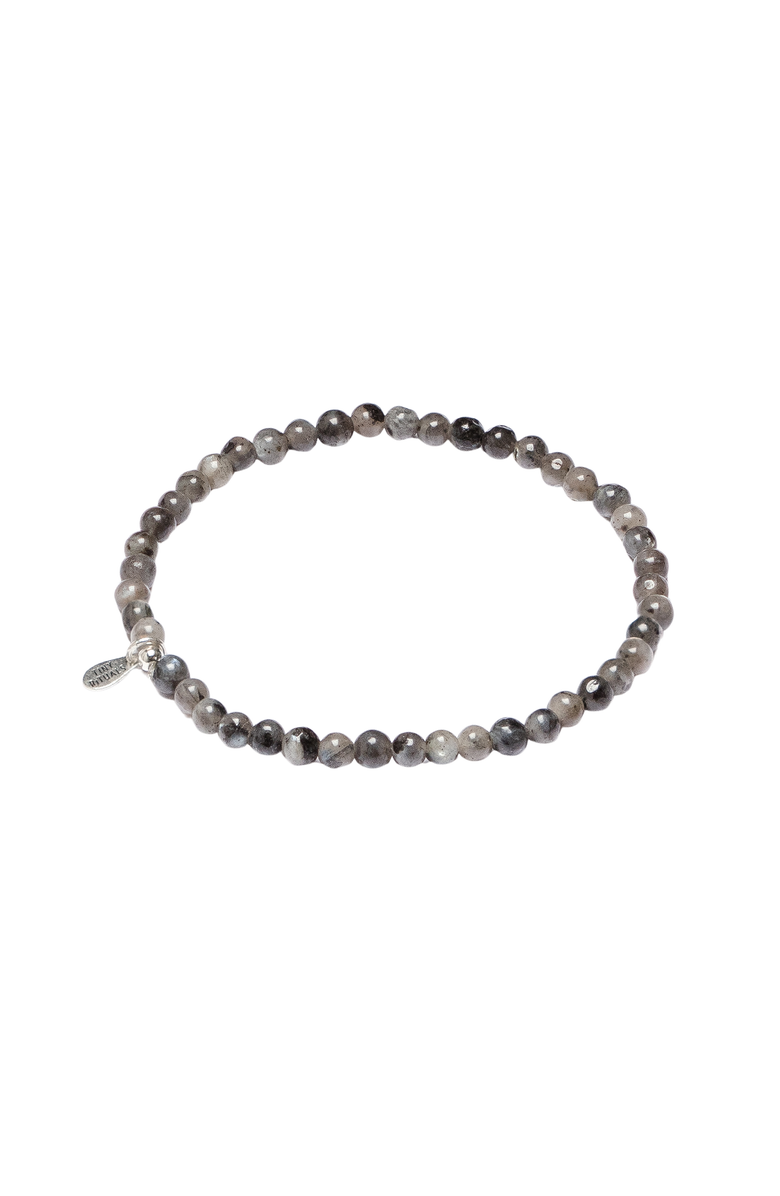 Tiny Rituals Larvikite Labradorite Energy Bracelet, Main, color, Black Labradorite