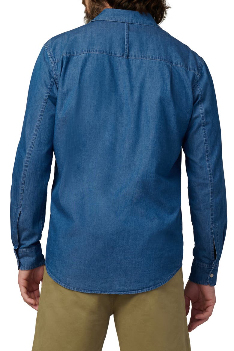 The Chambray Cole Button-Up Shirt, Alternate, color, MID BLUE