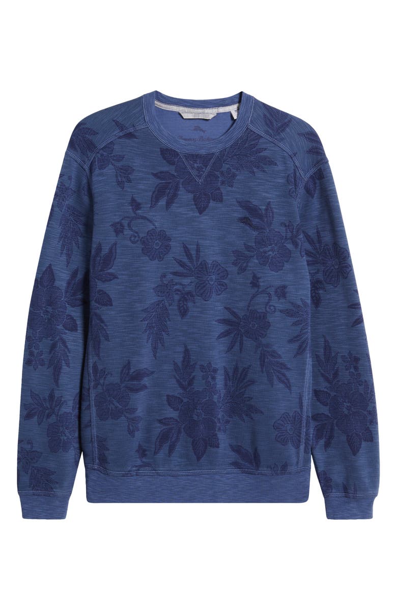 Tommy Bahama Tobago Bay Blooms Floral Sweatshirt, Alternate, color, Deep Marin