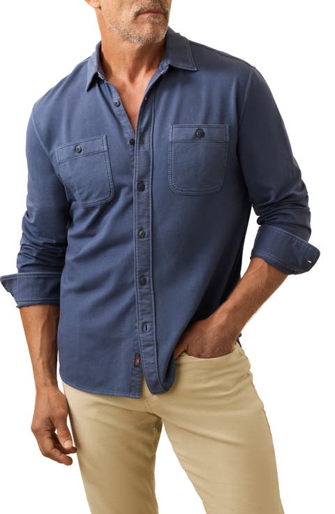 Field Knit Button-Up Shirt