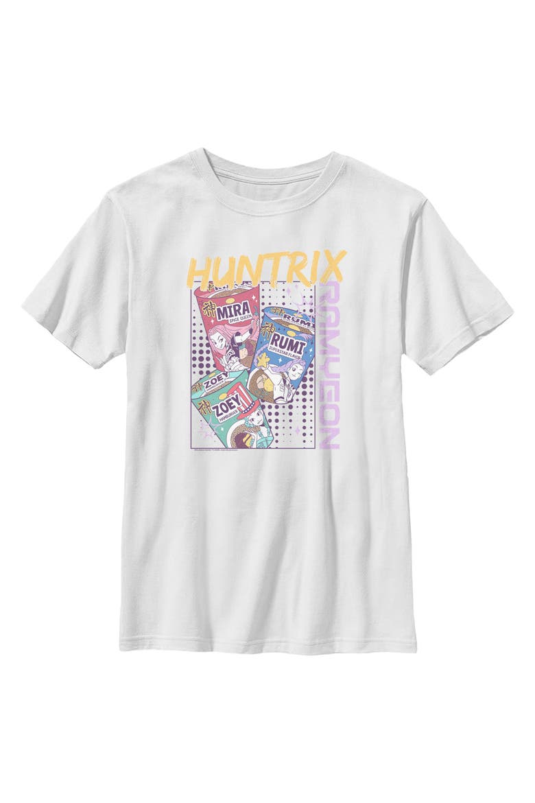 Boy's KPop Demon Hunters Huntrix Instant Ramyeon  Graphic T-Shirt, Main, color, White