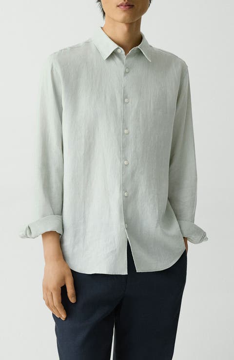 Irving Solid Linen Button-Up Shirt