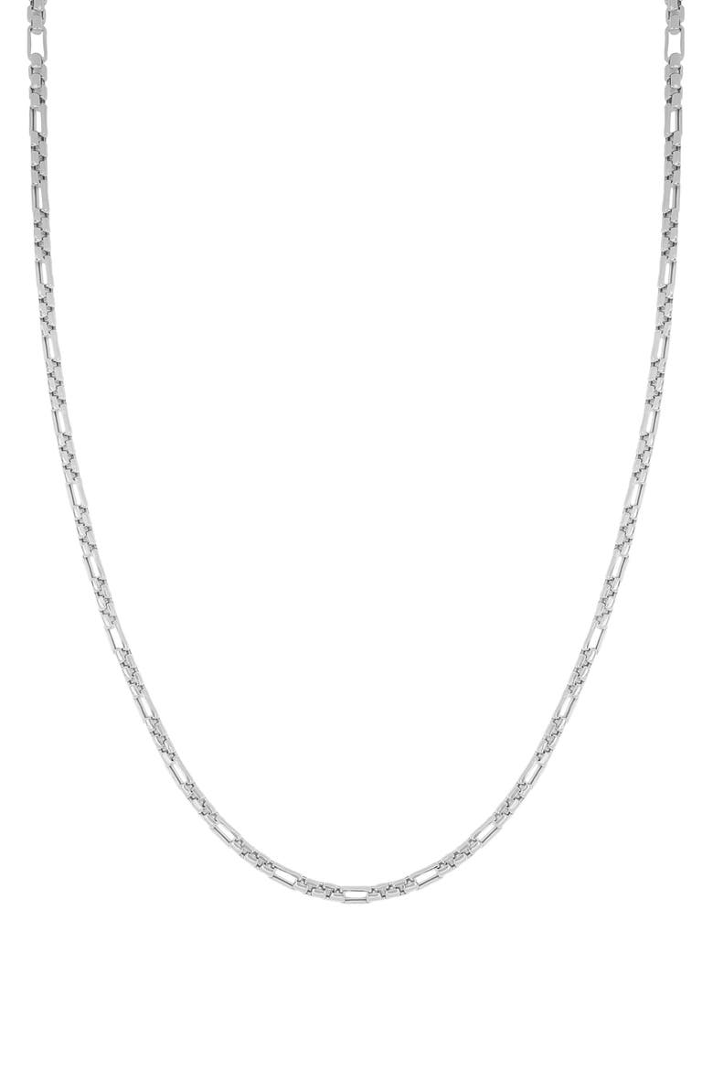 Men's 14K Gold Box Chain Necklace (Nordstrom Exclusive), Main, color, 14K WHITE GOLD