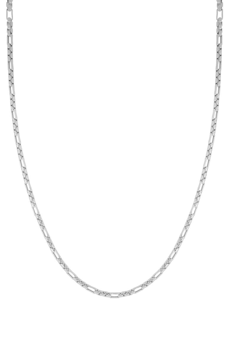Bony Levy Men's 14K Gold Box Chain Necklace, Main, color, 14K White Gold