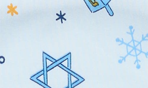 Jaclyn Matching Family Hanukkah Print Dog Pajamas In Blue
