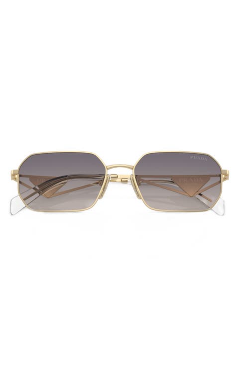 58mm Rectangular Sunglasses