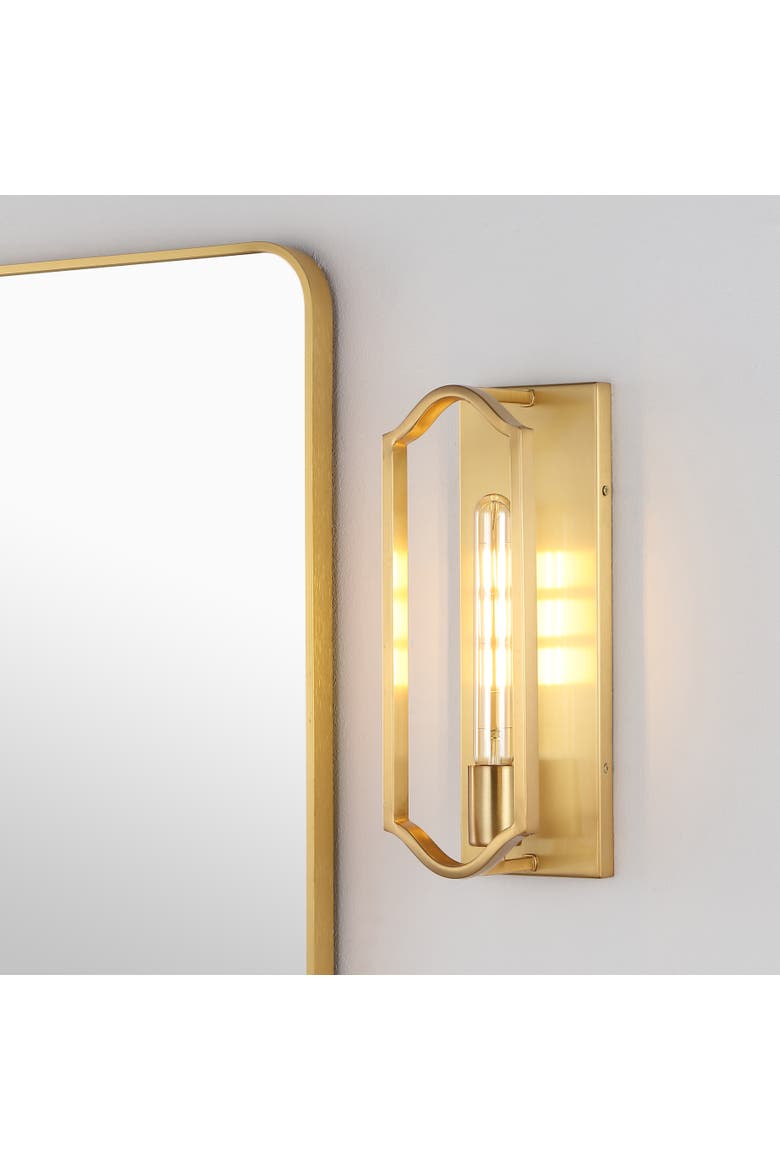 Chloe 1-Light Modern Bohemian Iron LED Sconce, Alternate, color, Brass Gold