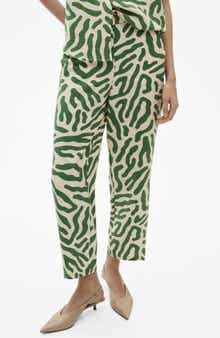 MANGO Print Straight Leg Pants