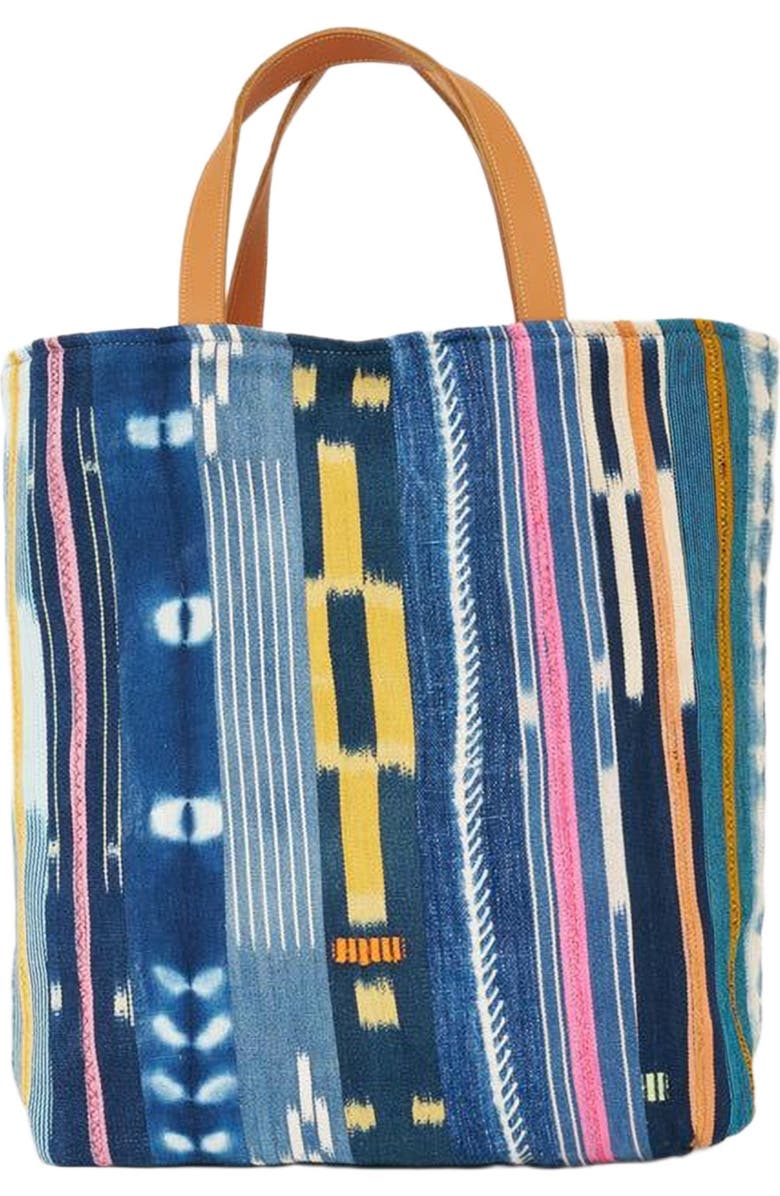 Ubuntu Life African Baule Cloth Tote Bag, Alternate, color, Blue