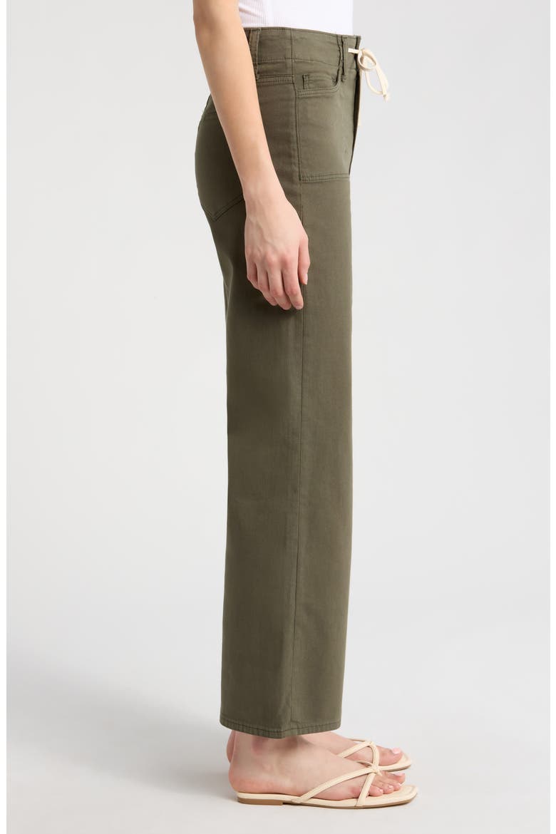 Ari Drawstring Wide Leg Pants, Alternate, color, VINTAGE FORESTER GREEN