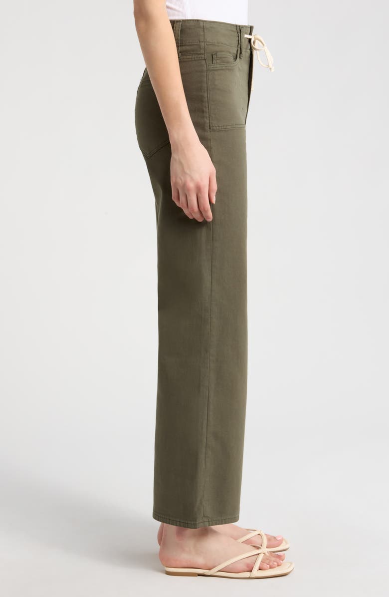 PAIGE Ari Drawstring Wide Leg Pants, Alternate, color, Vintage Forester Green