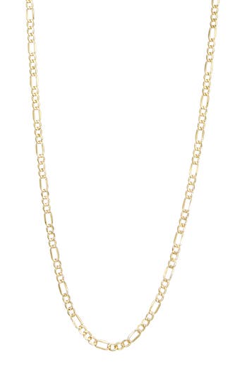 Fuzion Creations 14k Gold Figaro Chain Necklace In Yellow