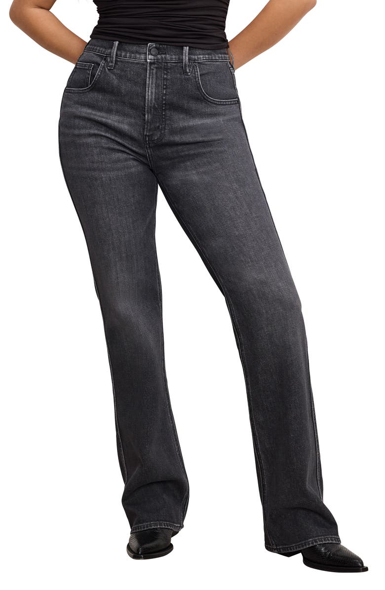 Good American Good Standard Bootcut Jeans, Alternate, color, Black354