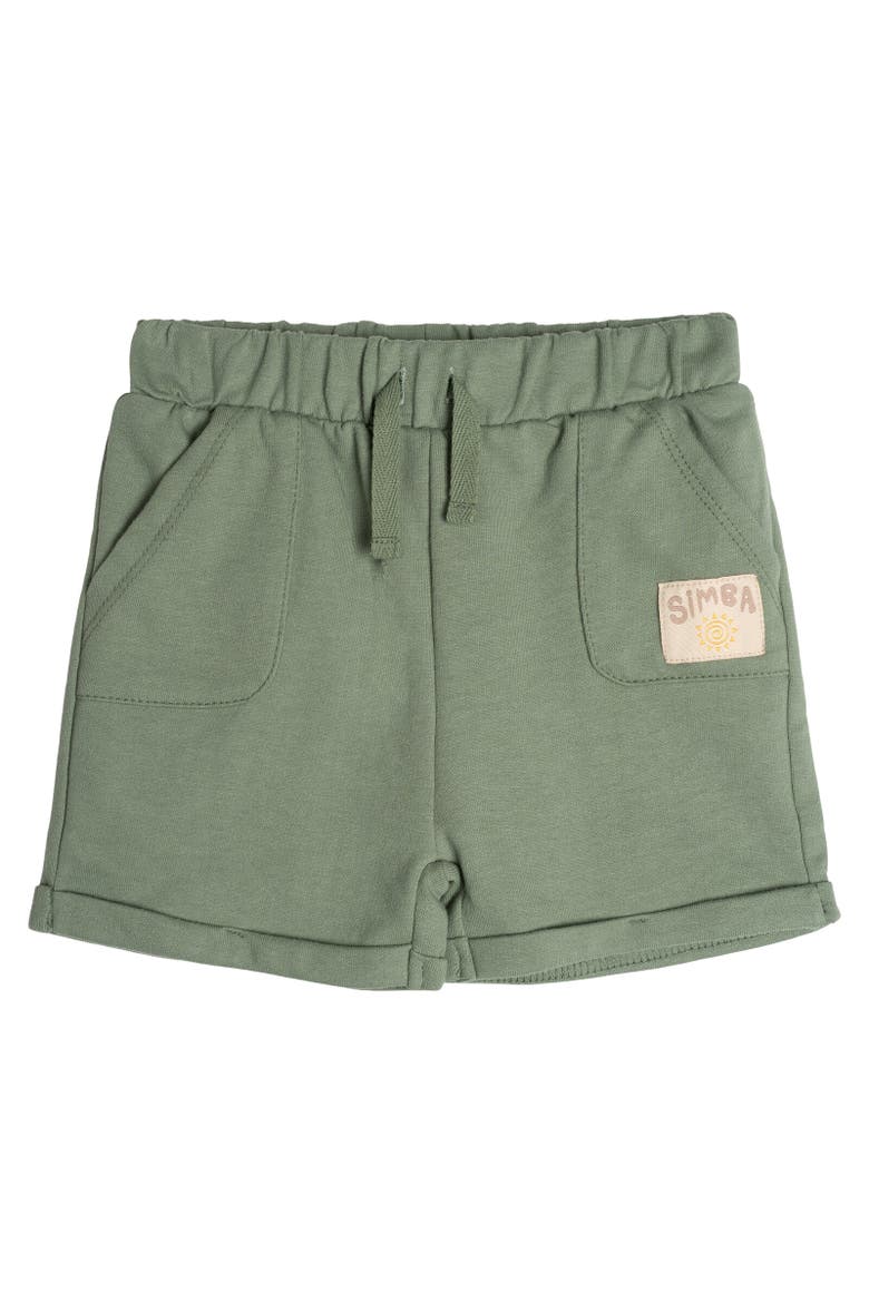 Lion King Simba Baby Boys' French Terry 2-Piece T-Shirt and Shorts Set, Alternate, color, Simba Cream Sage