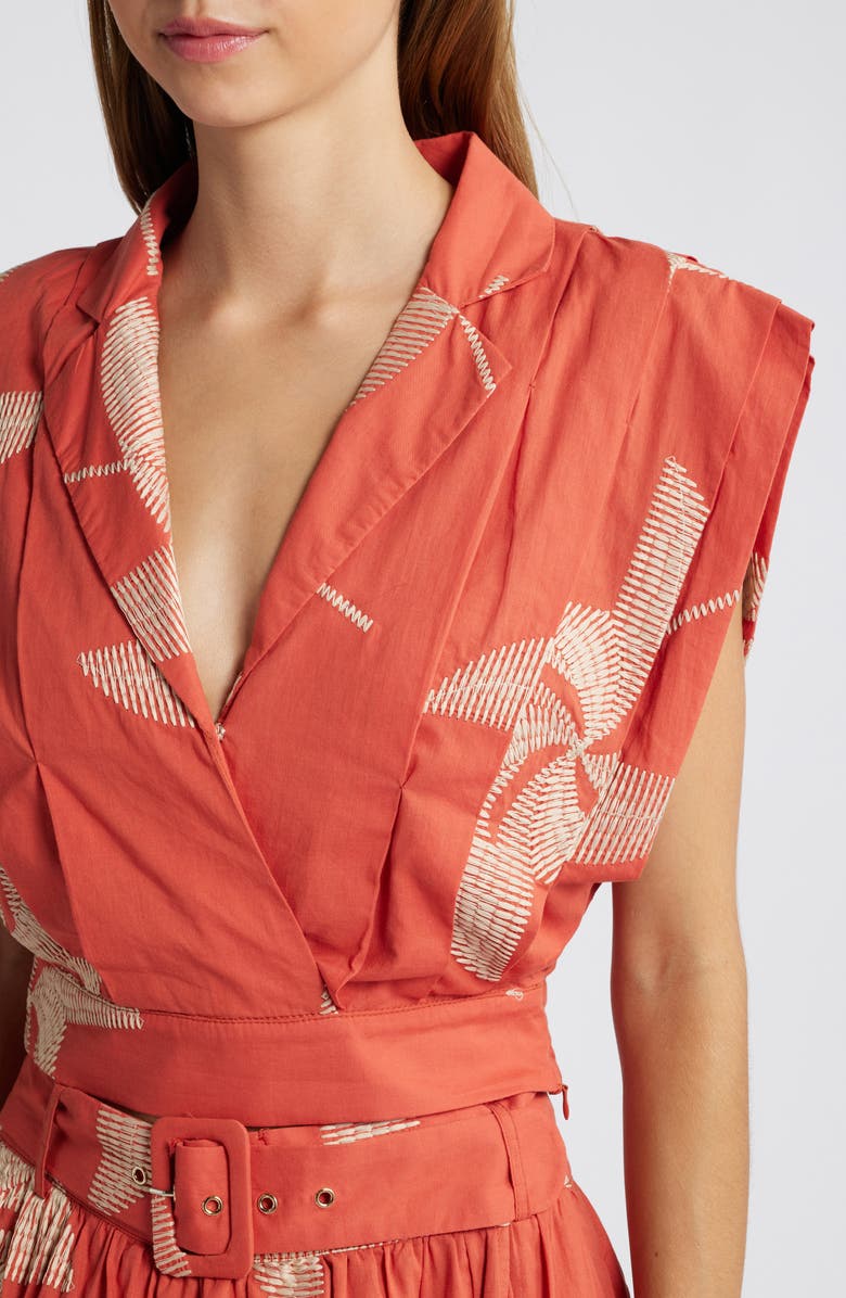 CIEBON Sareh Stitch Pleated Top, Alternate, color, Teracotta