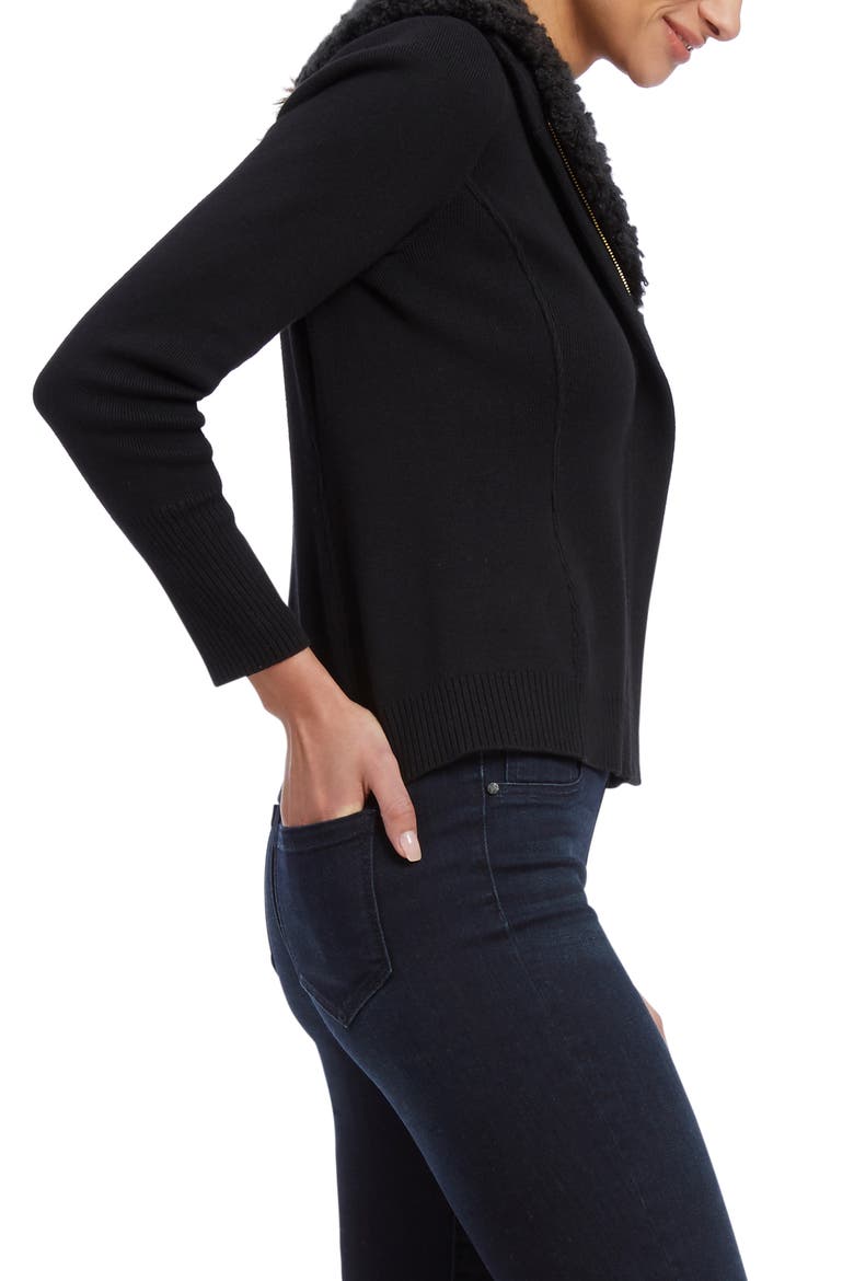 Zip-Up Cardigan, Alternate, color, BLACK ONYX