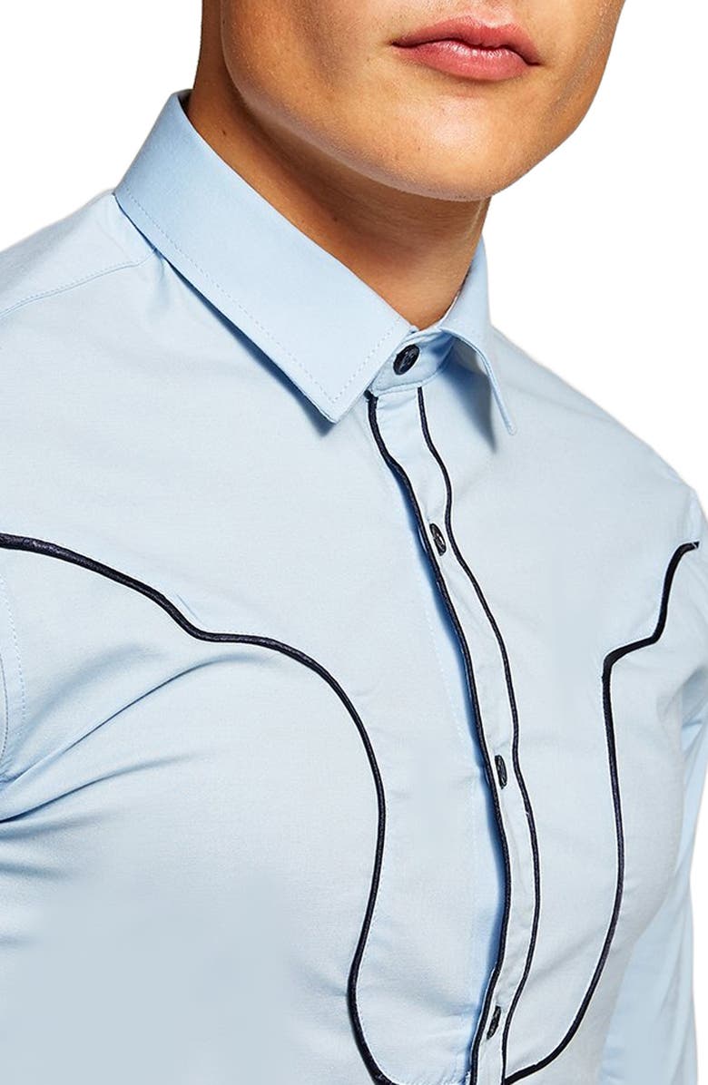 Topman Classic Fit Western Sport Shirt, Alternate, color,