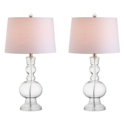 Jonathan Y Genie 28.5" Glass Led Table Lamp In Clear