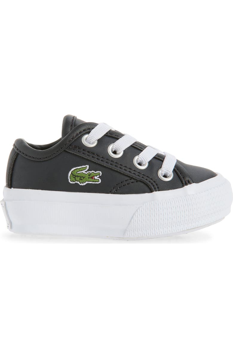Lacoste Kids' Backcourt Sneaker, Alternate, color, Black/ White