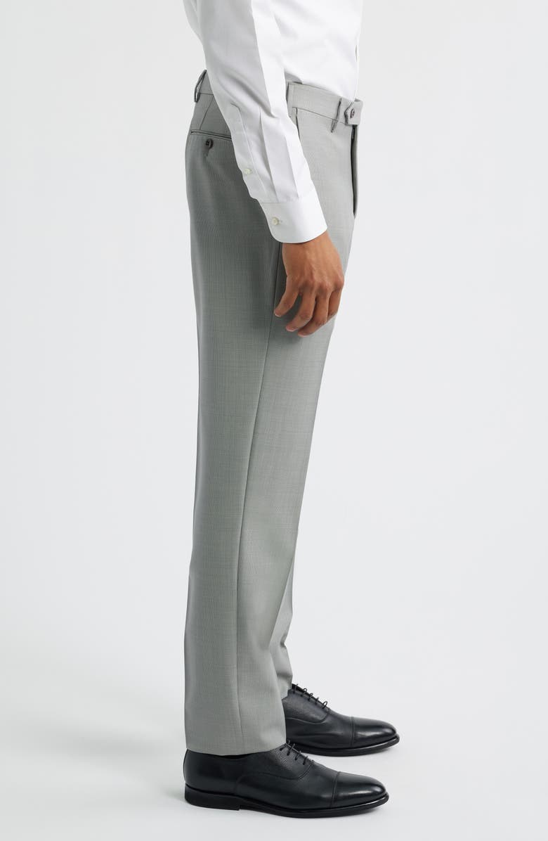 Zanella Parker Flat Front Wool Dress Pants, Alternate, color, Light Grey