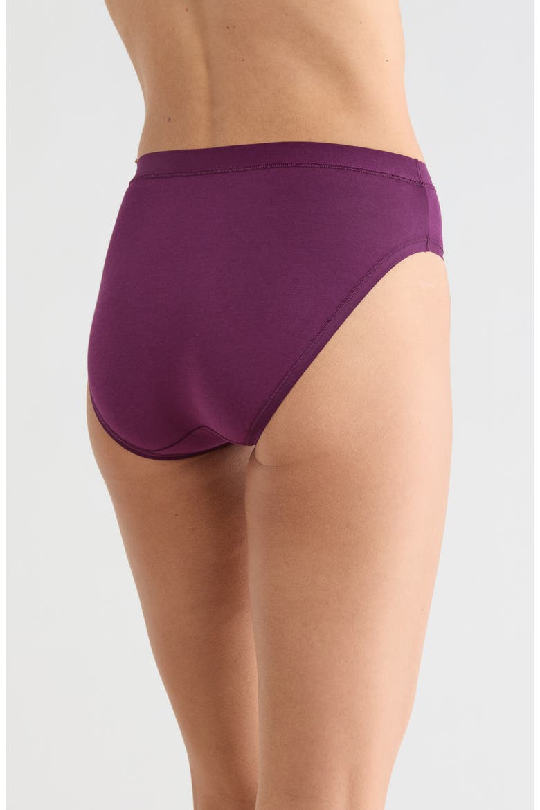 Understated Cotton Blend High Leg Briefs, Alternate, color, WINTER BLOOM