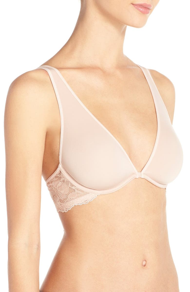 On Gossamer Underwire Plunge Bra, Alternate, color, 
