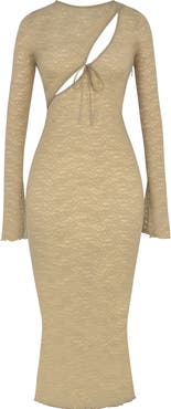 HOUSE OF CB Giovanna Floral Lace Long Sleeve Body-Con Dress