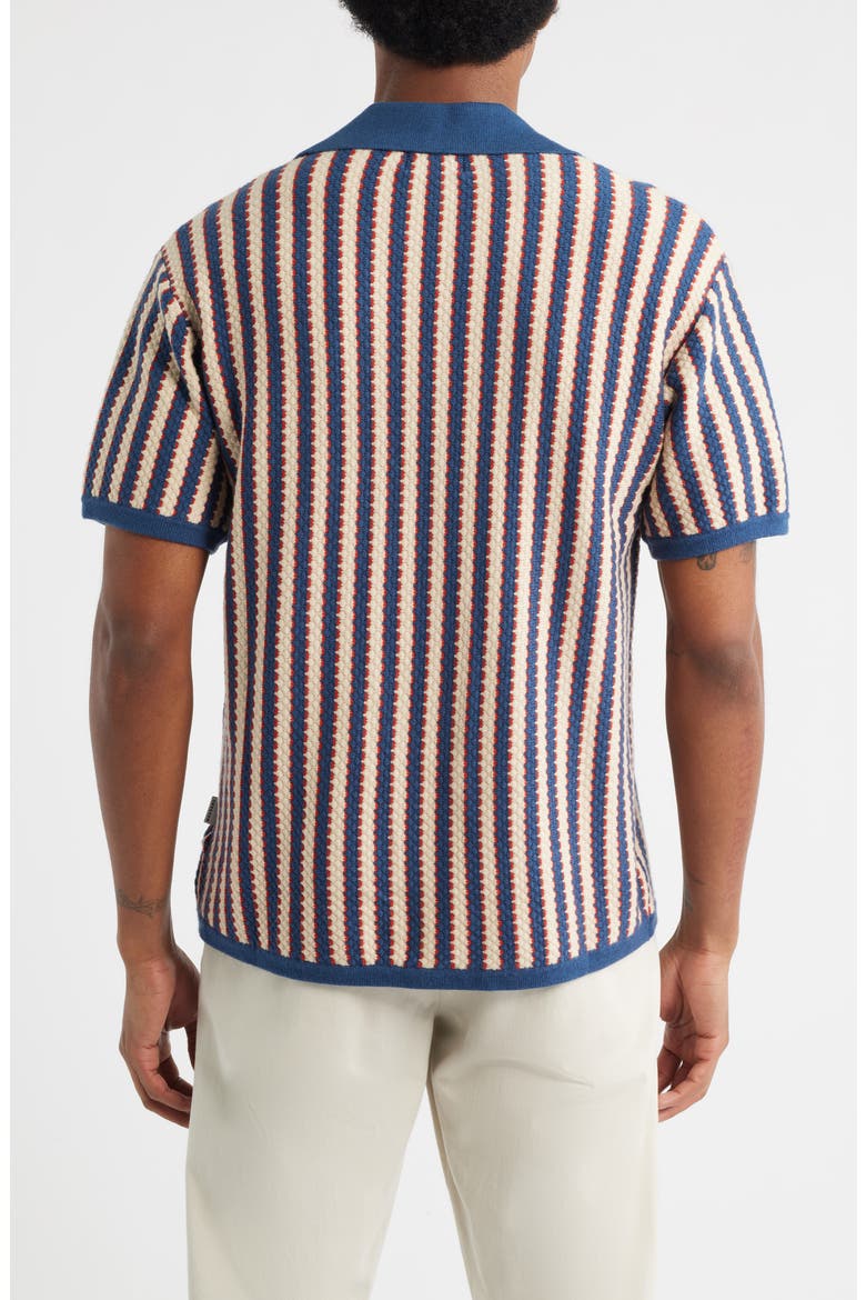 Strike a Match Stripe Polo, Alternate, color, BLUE