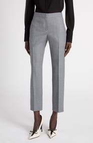 McQueen Striped Wool Cigarette Trousers