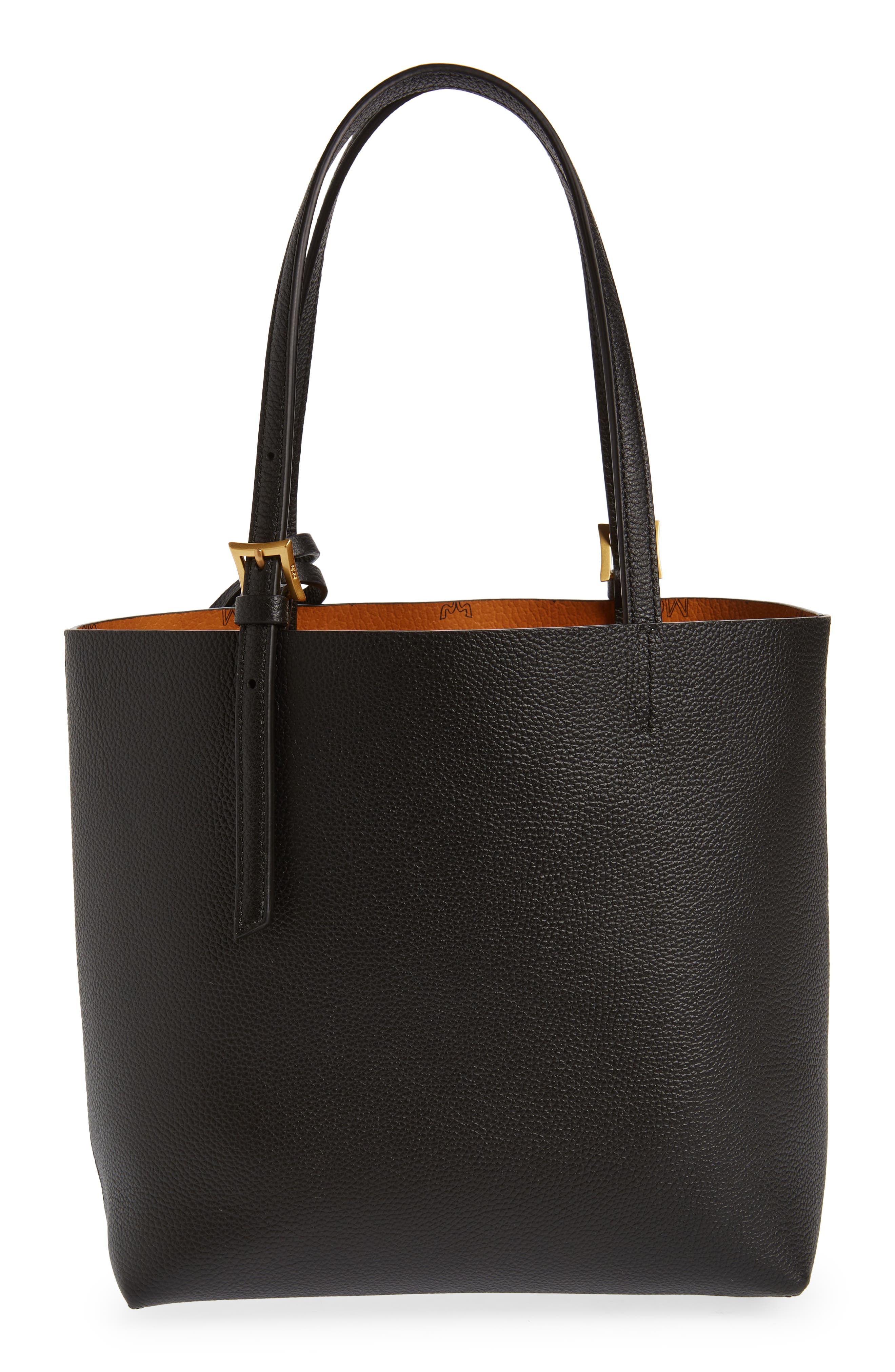 MCM Mini Lauretos Reversible Leather Shopper Bag, Alternate, color, 