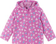 Andy & Evan Kids' Heart Print Color Change Rain Jacket