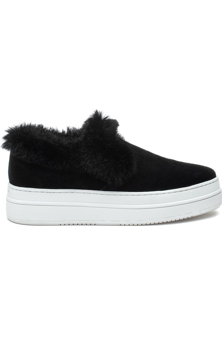 JSlides Neel Faux Fur Platform Sneaker, Alternate, color,