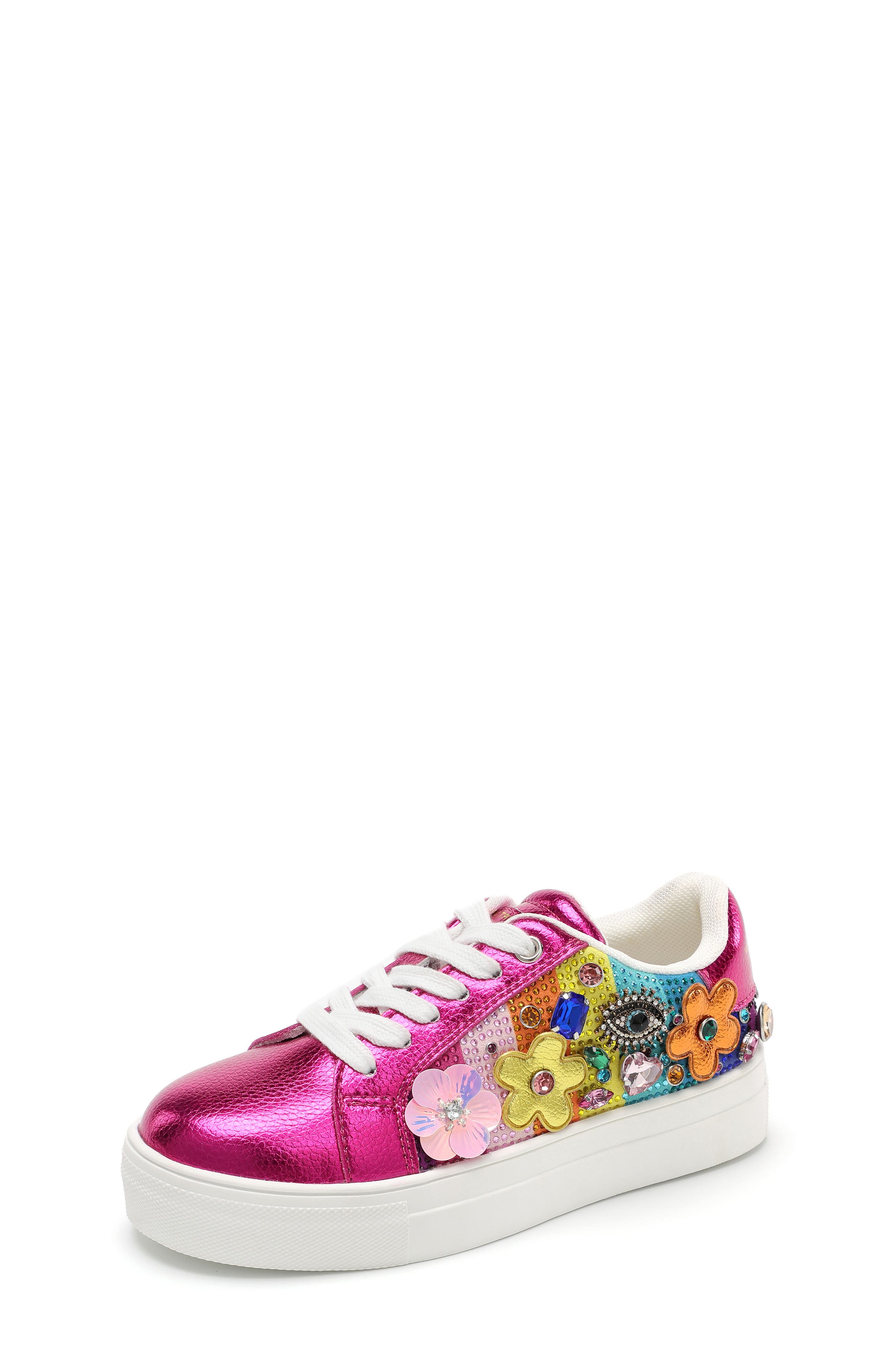 Kids' Mini Laney Tutti Frutti Sneaker, Alternate, color, FUCHSIA MULTI