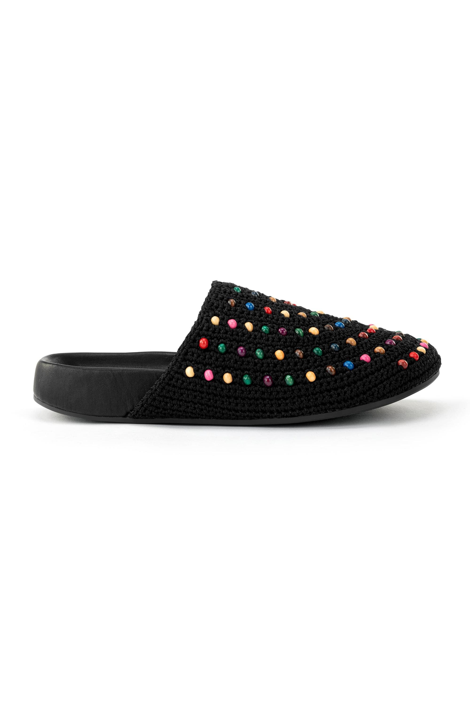 The Sak Bolinas Crochet Clog Shoe, Alternate, color, Black Multi Beads