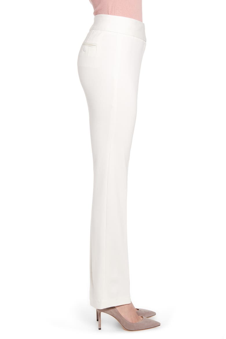 Ponte Knit Slim Boot Leg Pants, Alternate, color, NEW IVORY