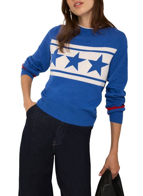 Cotton Blend Star Knit Sweater