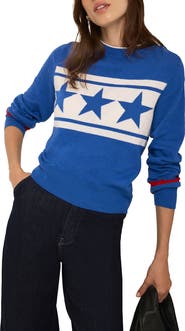 MINT VELVET Cotton Blend Star Knit Sweater