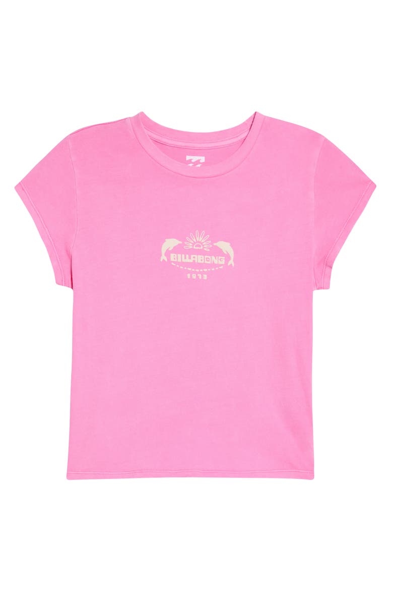 Billabong Getting There Soon Crop Graphic T-Shirt, Alternate, color, Guava