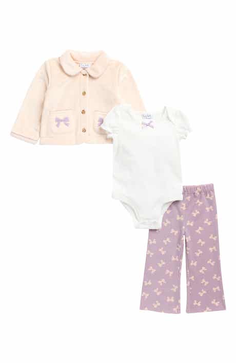Kids' 3-Piece Fleece Jacket, Bodysuit & Pants Set