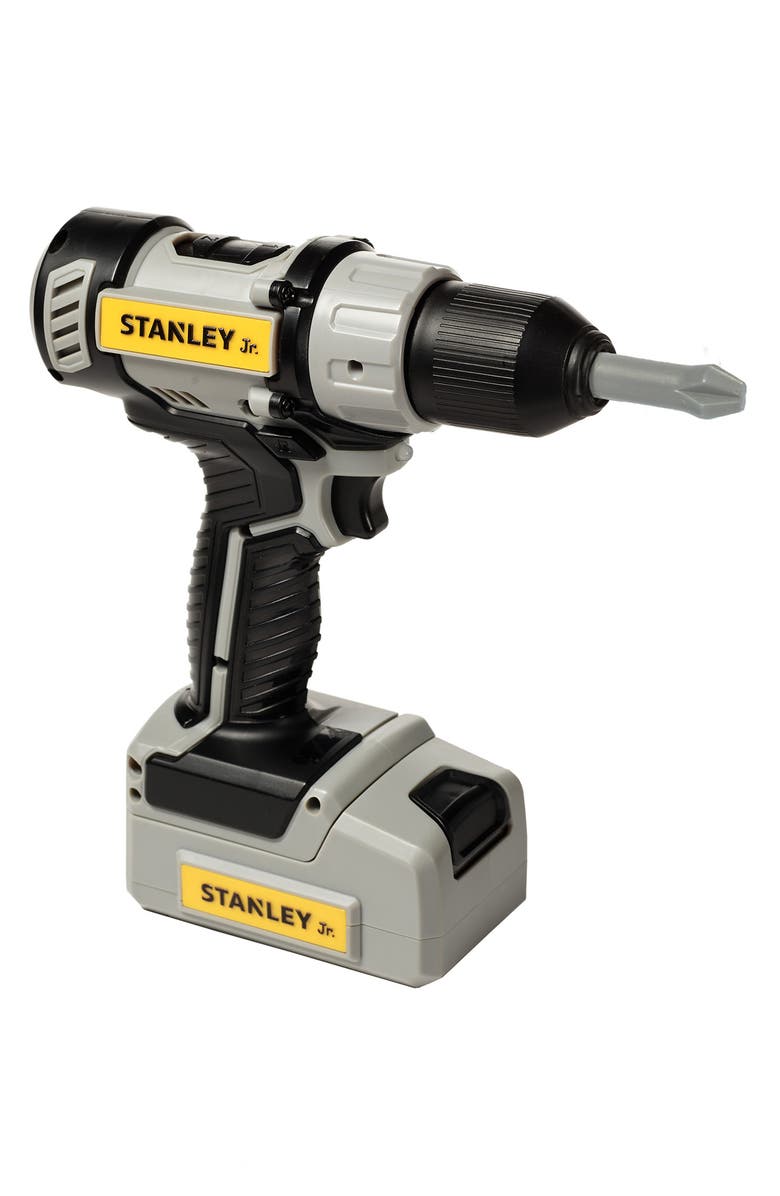 Stanley Jr. Pretend Play Battery Operated Drill, Main, color, Yellow & Black
