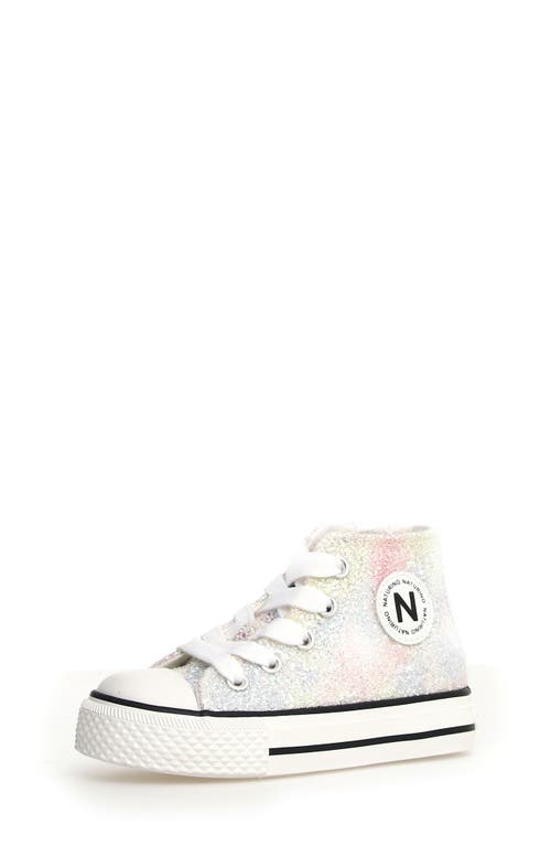 Naturino Kids' Yflas High Top Sneaker In White-multicolor