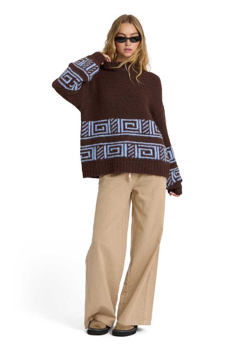 Mesa Crew Sweater, Alternate, color, TEAK